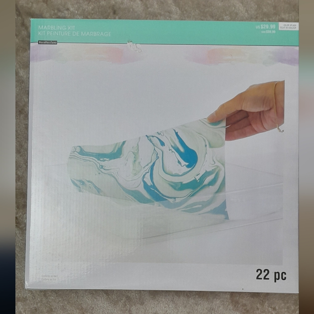 RECOLLECTIONS Marbling Kit 22 pc Color Splash NEW SEALED BOX